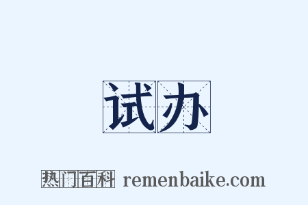 试办是什么意思的图片